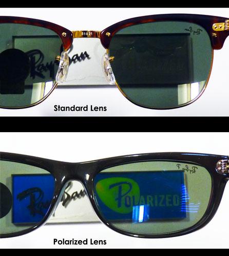 Polarised vs. Standard Lenses comaprison Polarised vs. Standard Lenses comaprison