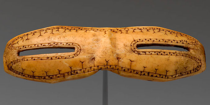 Prehistoric snow goggles made from Walrus ivory Prehistoric snow goggles made from Walrus ivory