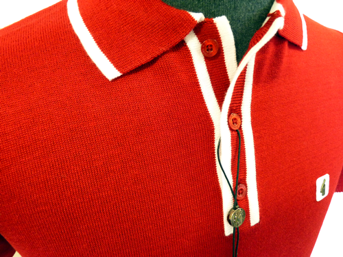 Gabicci Vintage 'Lineker' Polo in Red | Gabicci Vintage Clothing