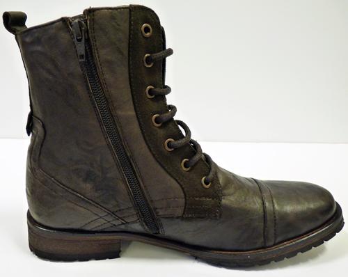 Peter Werth 'Barford' Pit Boots in Brown | Mens Retro Pit Boots