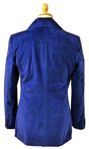 MADCAP ENGLAND The Velvet Breed Retro 60s Mod Blue Jacket